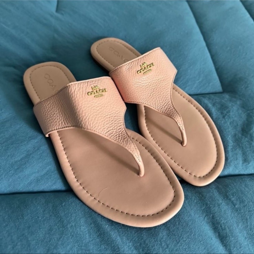 Coach Pink Leather Sandals